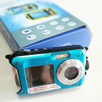 工廠直銷雙屏防水?dāng)?shù)碼相機(jī) 2400萬(wàn)微距高清水下攝影機(jī)，支持一件代發(fā)及攝影攝像服務(wù)